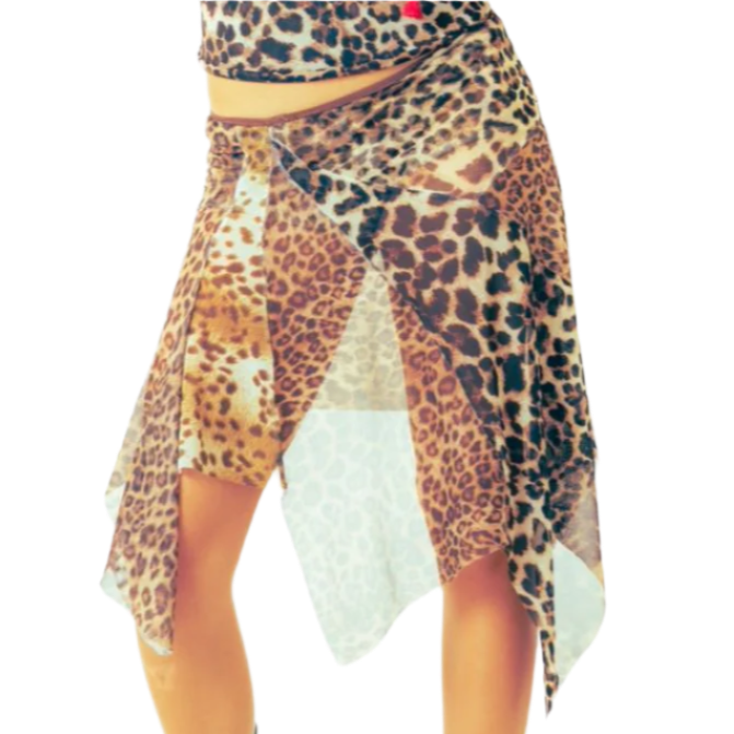 Leopard Patchwork Skirt (M)