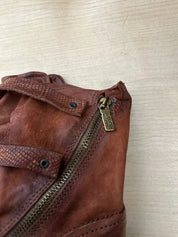 Vintage AS.98 Slouch Moto Buckle Leather Ankle Boots (US 6.5-7)