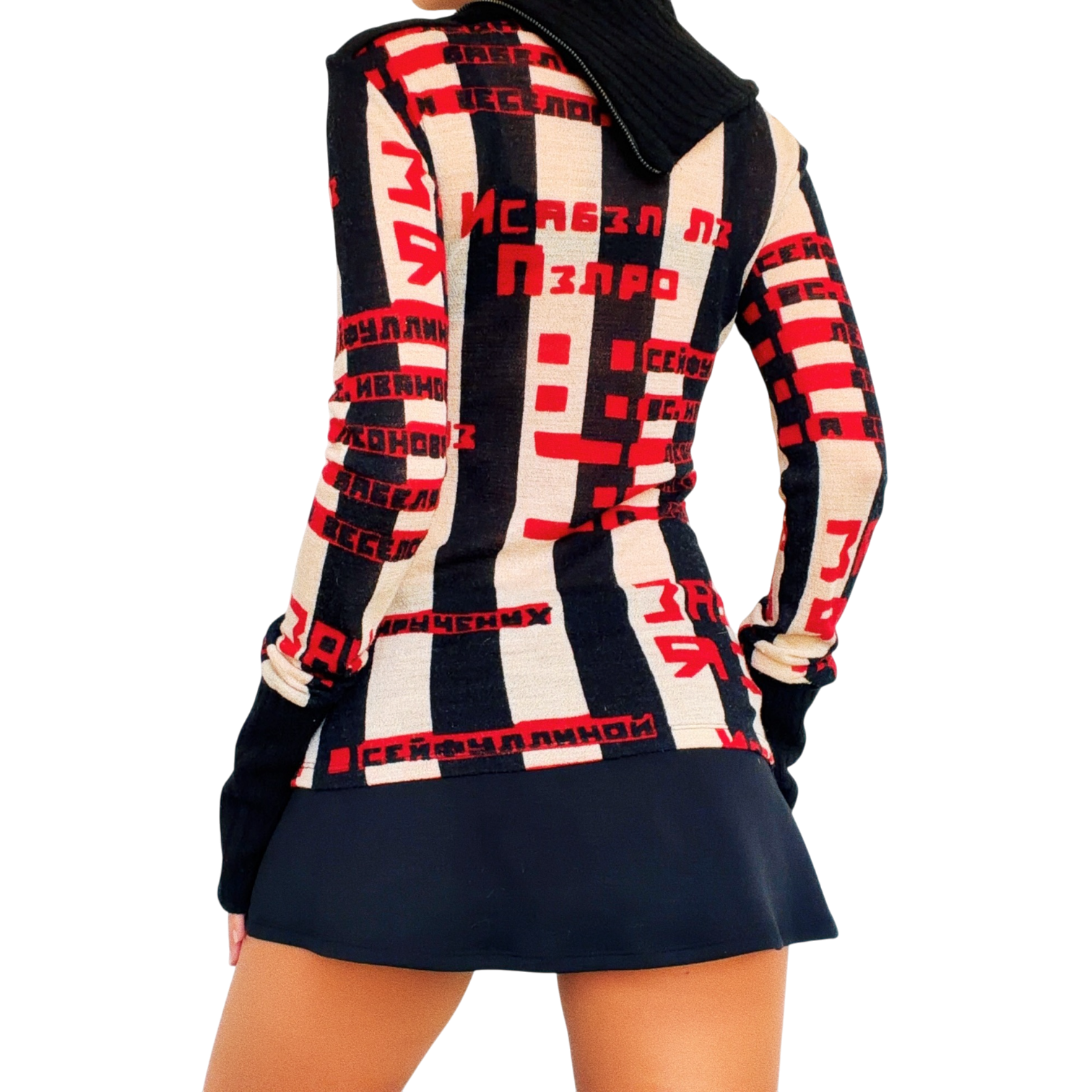Isabel De Pedro Sheer Graphic Sweater Top (S)