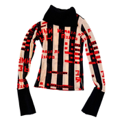 Isabel De Pedro Sheer Graphic Sweater Top (S)