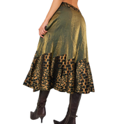 Funky Satin Midi Skirt (M)
