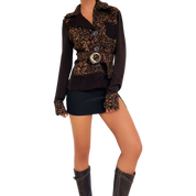 Italian Leopard Print Cardigan (S)