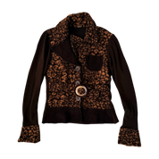 Italian Leopard Print Cardigan (S)
