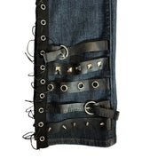 One of One Distressed Punk Low Rise Jeans (XS)