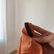 Vintage Italian Orange Paisley Silk Mesh Midi Skirt (S)