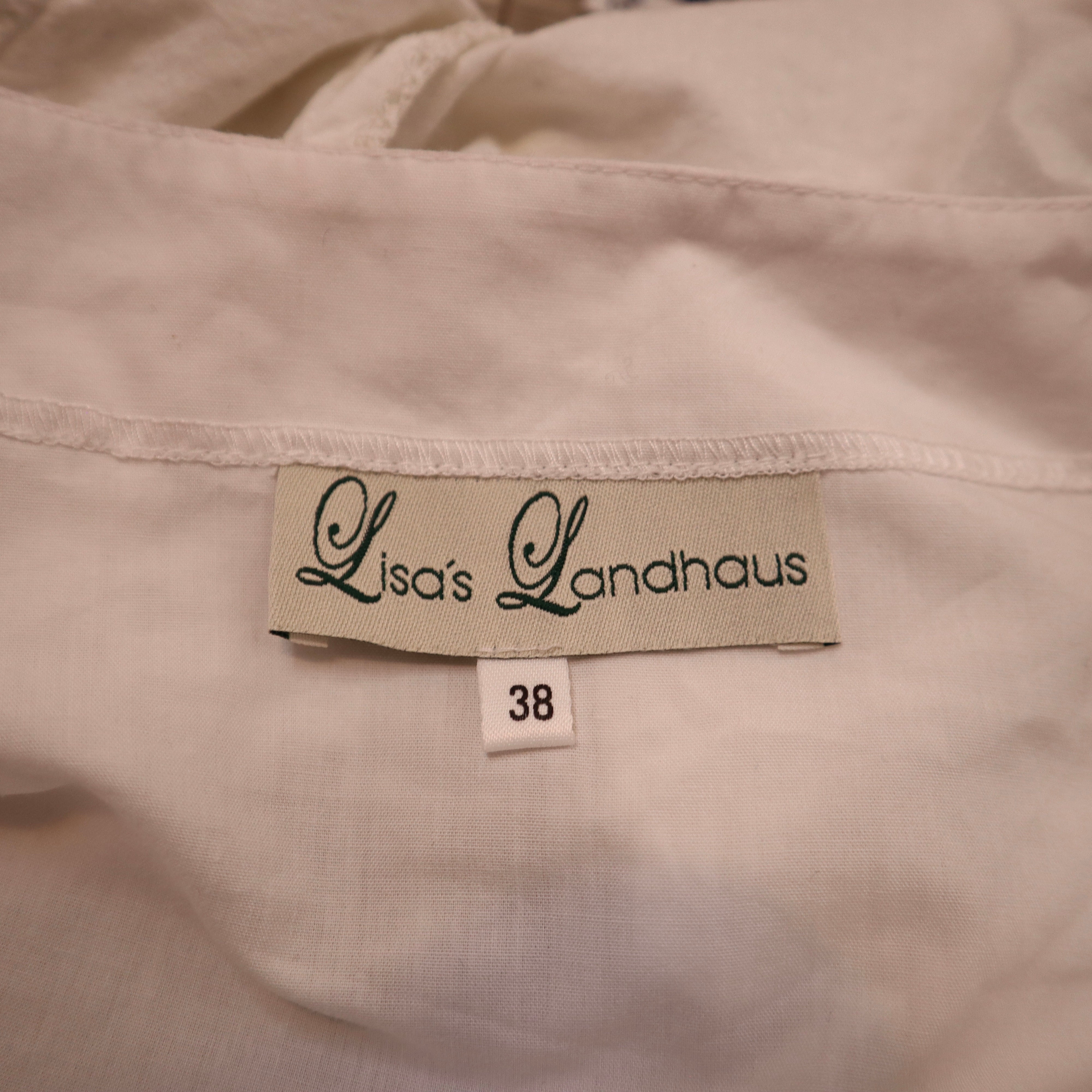 Y2K White Cropped Milkmaid Top (S/M)