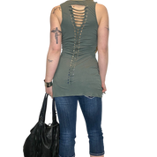 Vintage Subversive Fringe Tank Top (S)