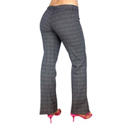 French Vintage Plaid Low Rise Flares (S)