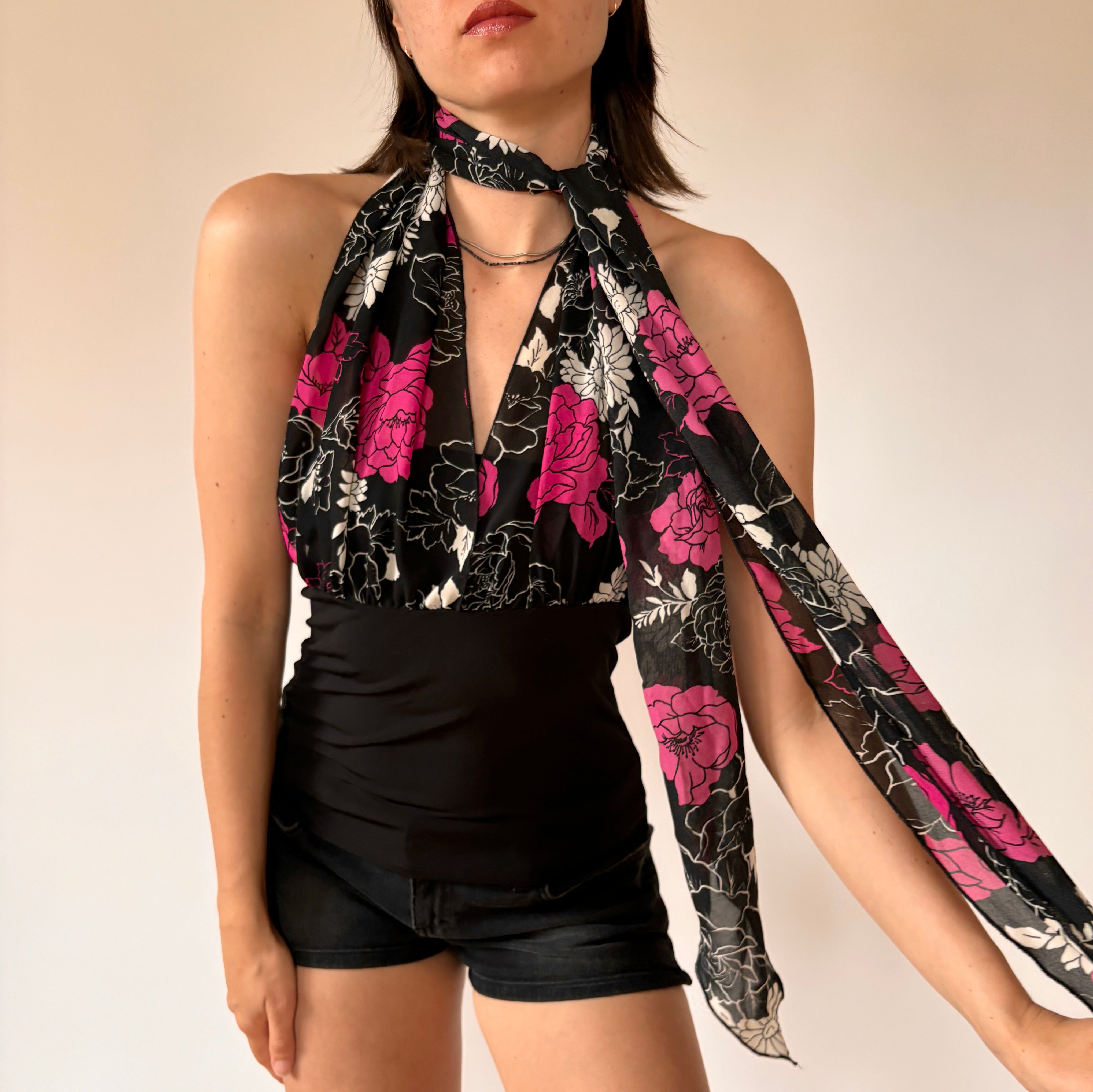 Y2K Convertible Scarf Top (S/M)