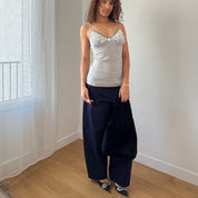 Vintage Italian Grey Sequin Cami Top (S)
