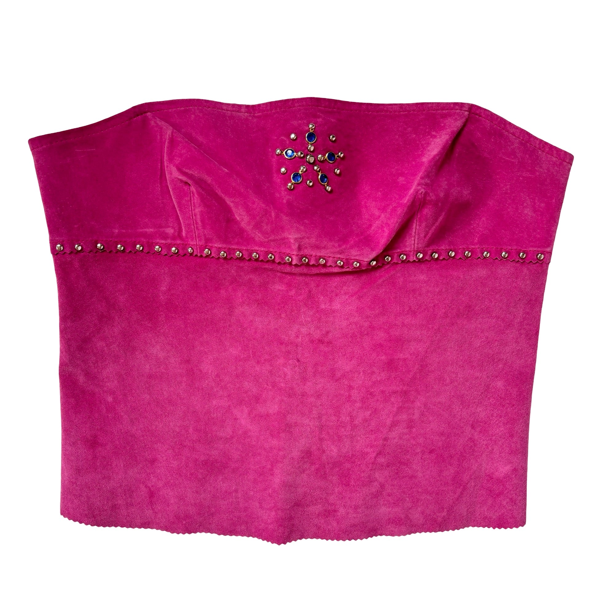 Y2K Pink Leather Top (M)