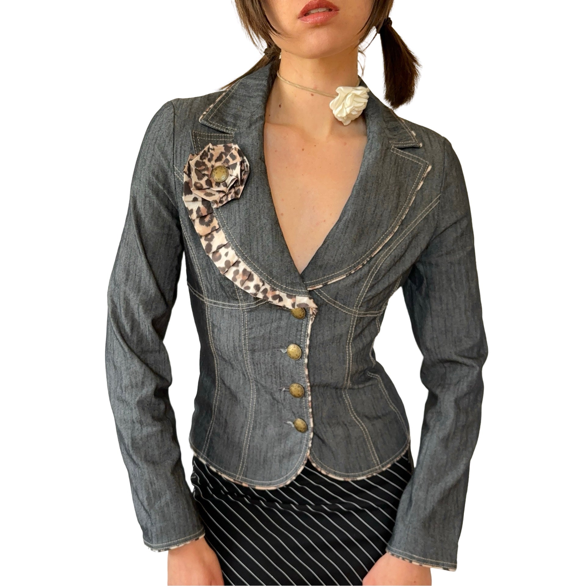 2000s Denim Blazer (S)