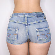 Y2K Low Waisted Denim Shorts (S)