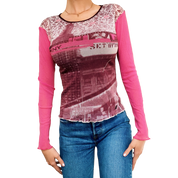 DKNY Graphic Mesh Top (XS)