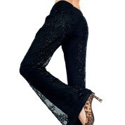 Vintage Black Beaded Pants (S)