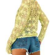 Early 2000s Vibrant Crochet Top (M)