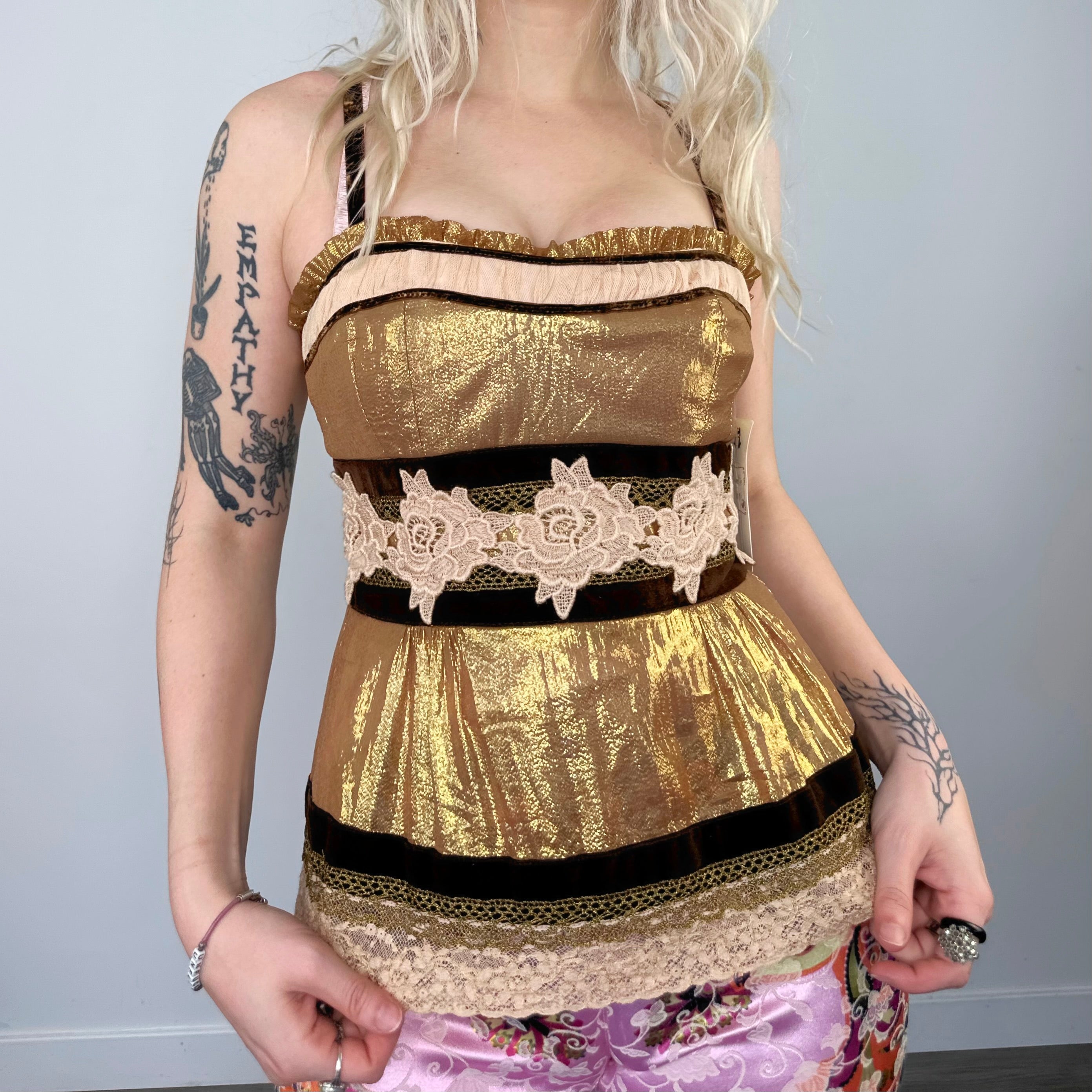 Nanette Lepore Silk Bustier Tank (XS/S)