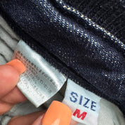 J-Fashion Fur Trim Denim Mini Shorts (M)