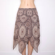 Y2K Silk Boho Brown Fairy Skirt (XS/S)