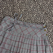 2000s Plaid Pleated Bubble Hem Skirt (S)