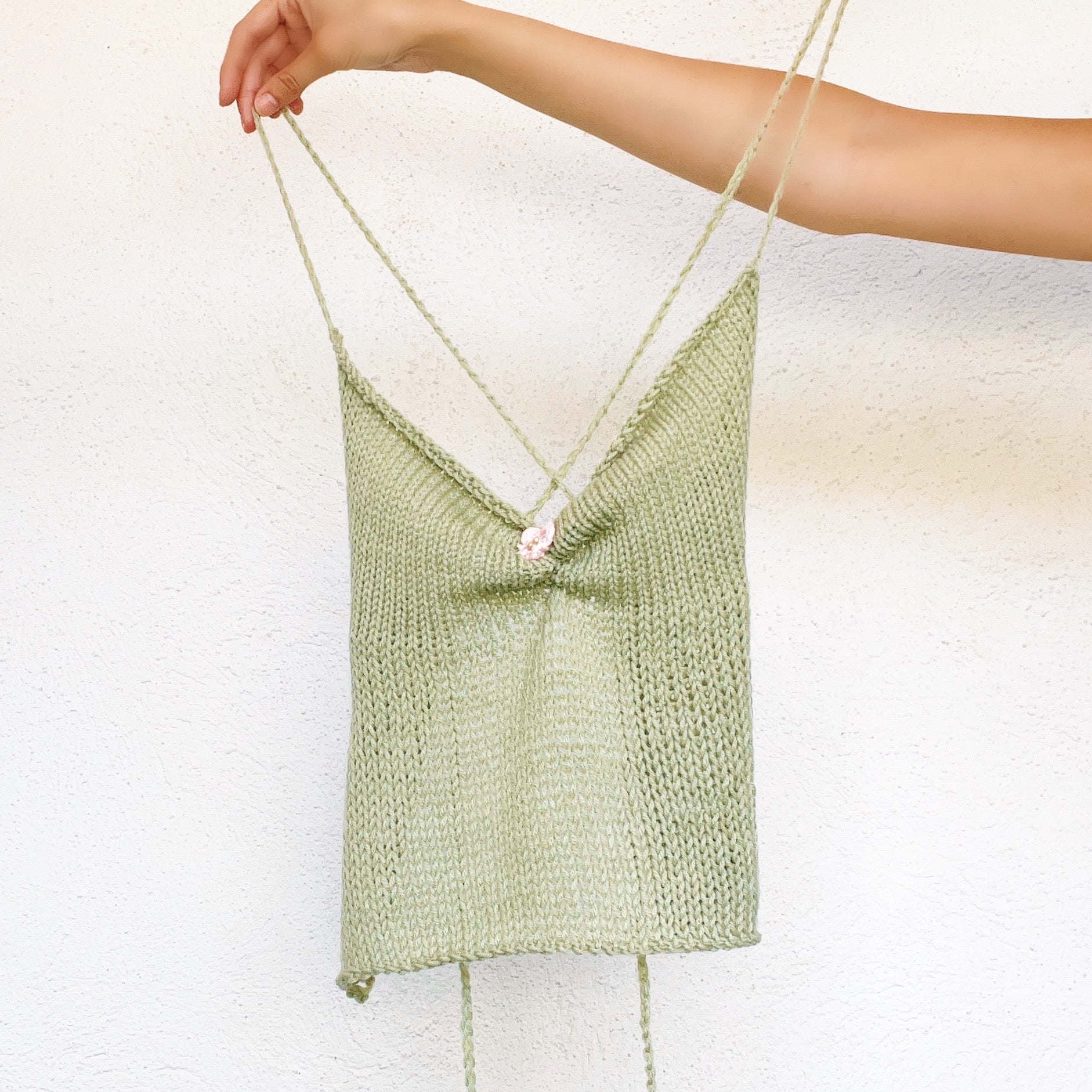 Handmade Dainty Backless Knit Top