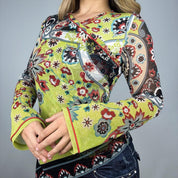 ANAC Asymmetrical Mesh Wrap Top (M)