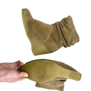 Vintage Indie Sleaze Slouch Wedge Boots ( UK 7 EU 40 US 9)