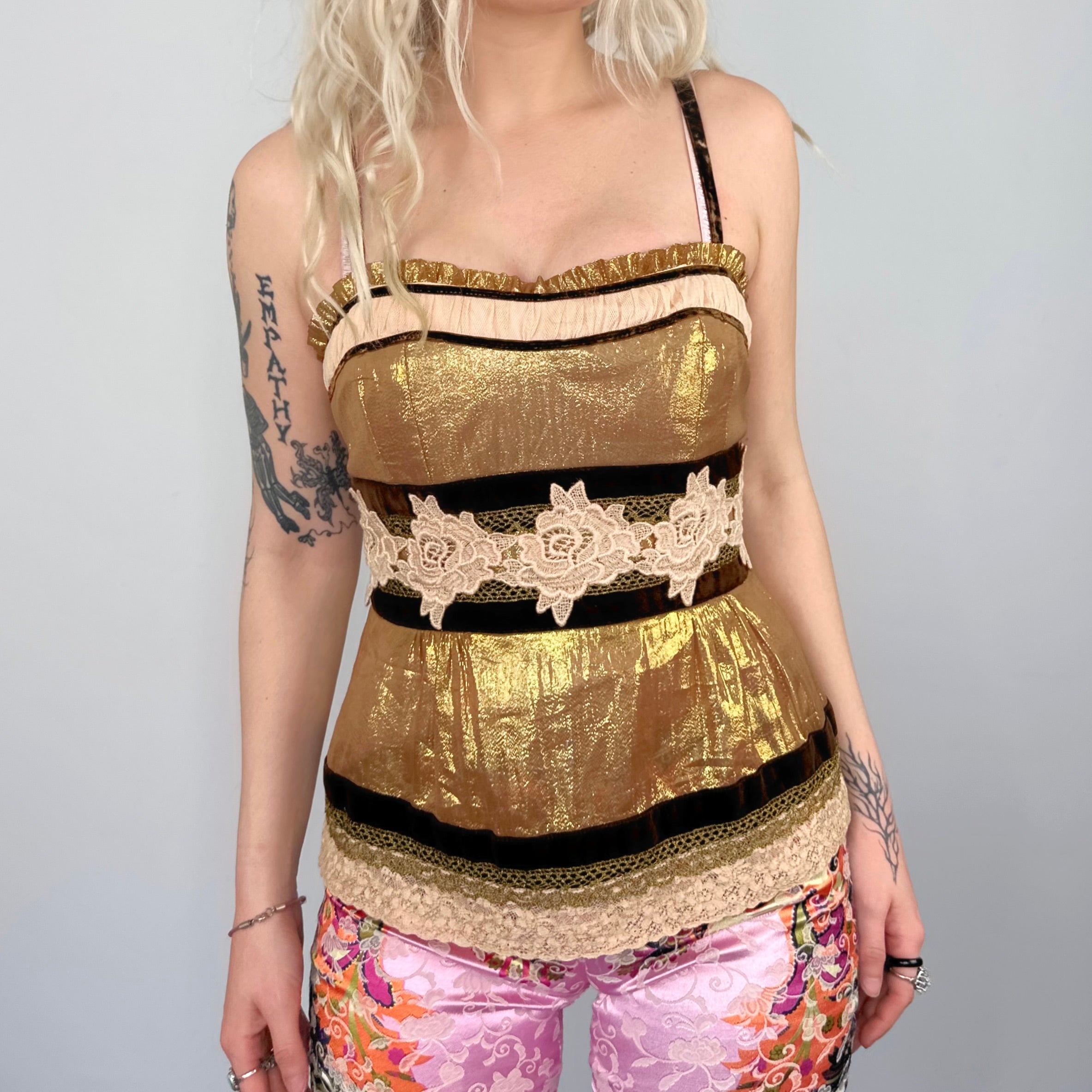 Nanette Lepore Silk Bustier Tank (XS/S)