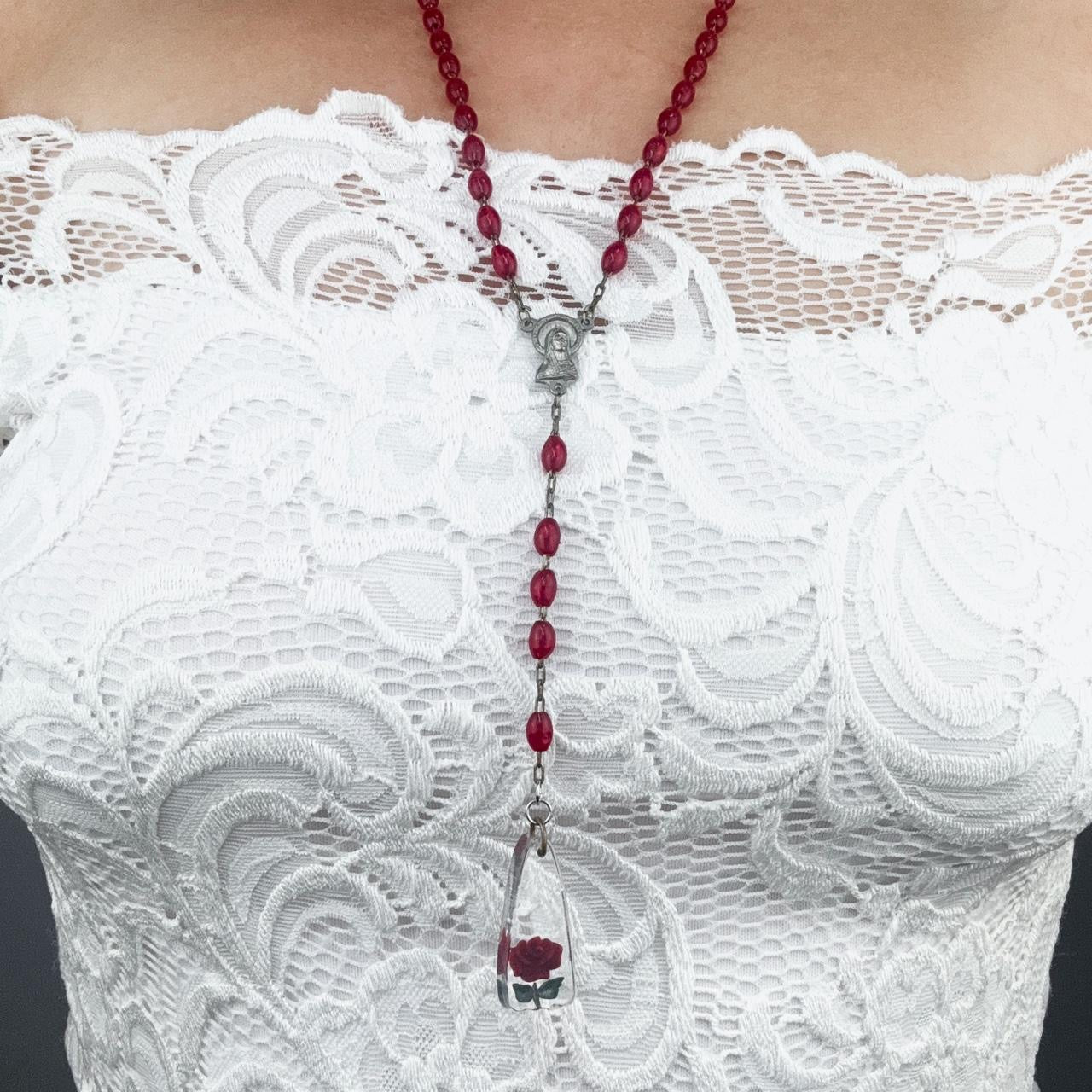 Reworked Vintage Rosary Necklace