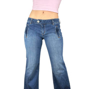 Early 2000s Low Rise Wide Leg Jeans (M)