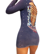 Affliction Thrashed Micro Mini Dress (S)