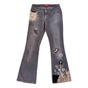 Miss Sixty Gray Appliqué Jeans (M)