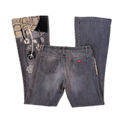 Miss Sixty Gray Appliqué Jeans (M)