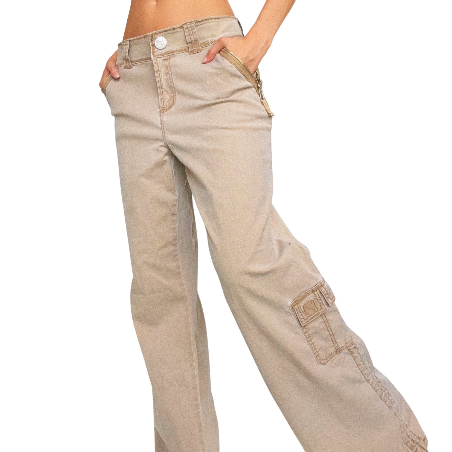 Z. Cavaricci Khaki Cargo Pants (M)