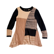 Patchwork Knit Mini Dress (S)