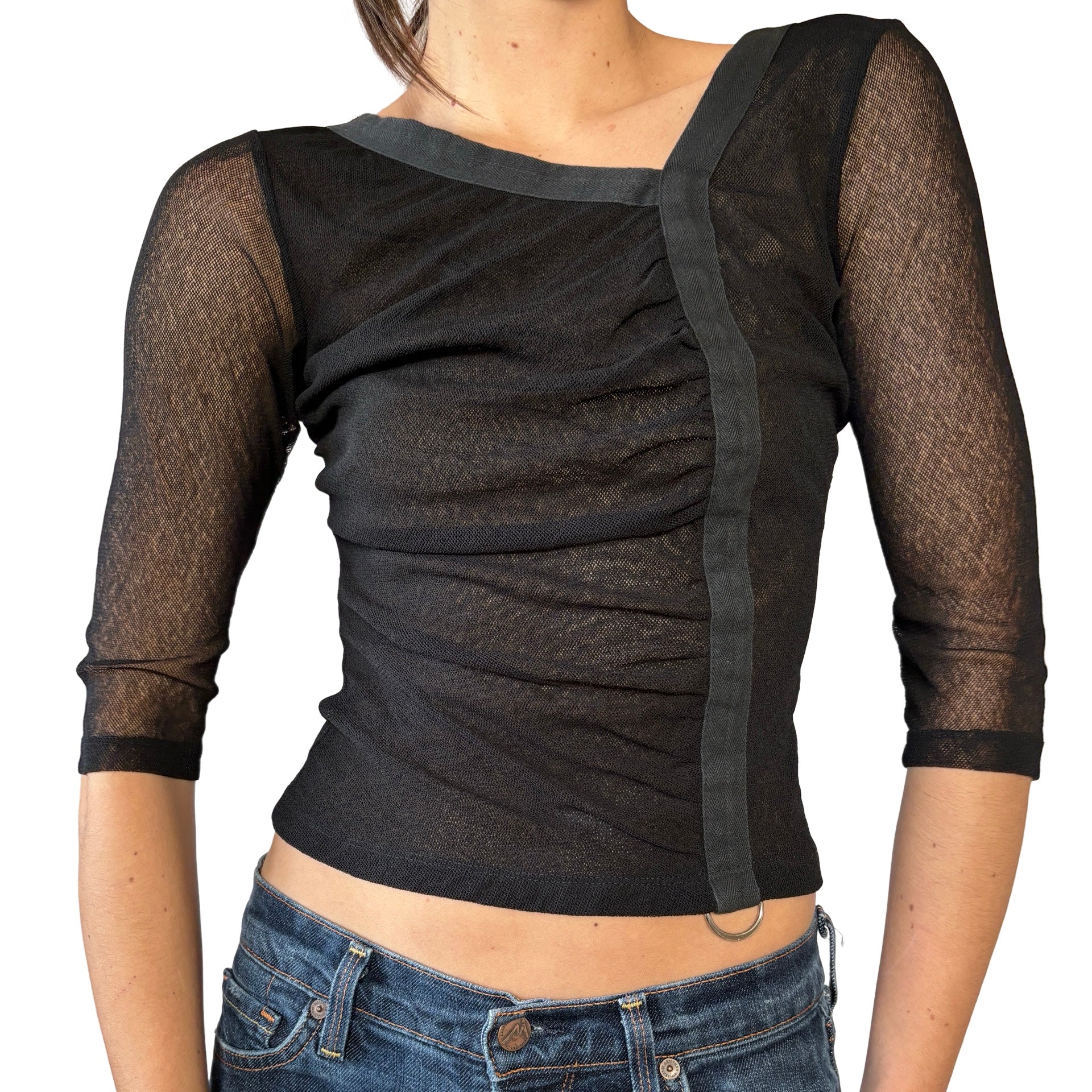 90s Noir Mesh Top (S)