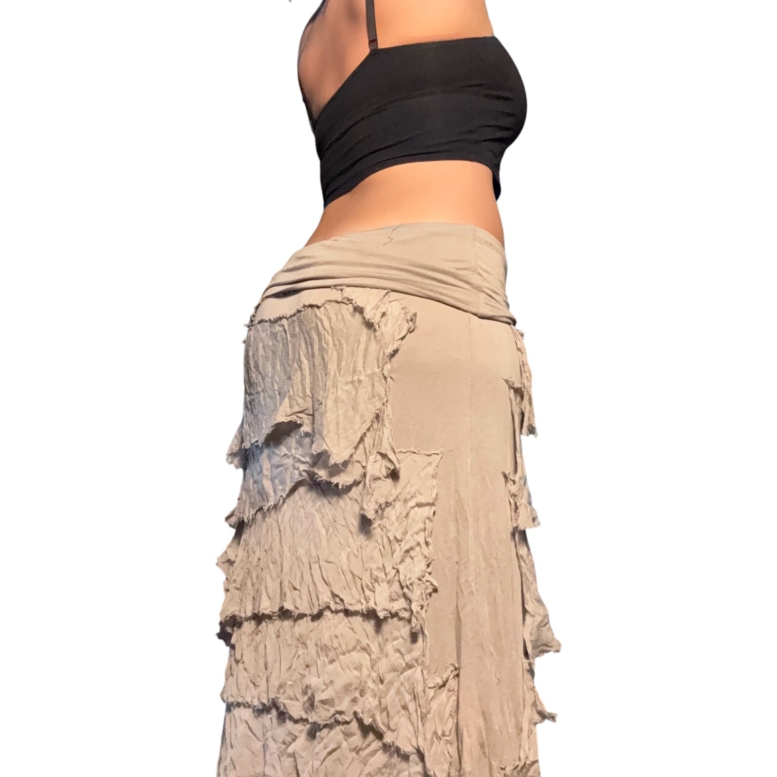 Tiered subversive/avant Garde maxi skirt (M)