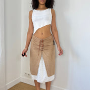 Vintage Italian Lace-up Skirt (XS/S)
