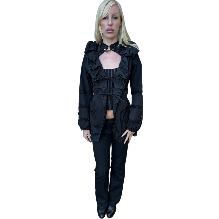 Vintage Black Italian Romantic Gothic Jacket (XS/S)