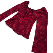 VTG Studio Y milkmaid bell sleeve top (M)
