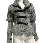 Vintage Desigual Gothic Military Double Breasted Knit Cardigan (M)