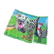 Italian Vintage Safari Animal Graphic Mini Skirt (L/XL)