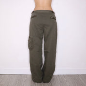 Y2K Baggy Green Cargo Pants (M/L)