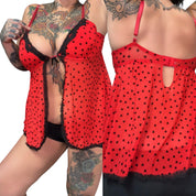 Polka dot babydoll nightie (L)