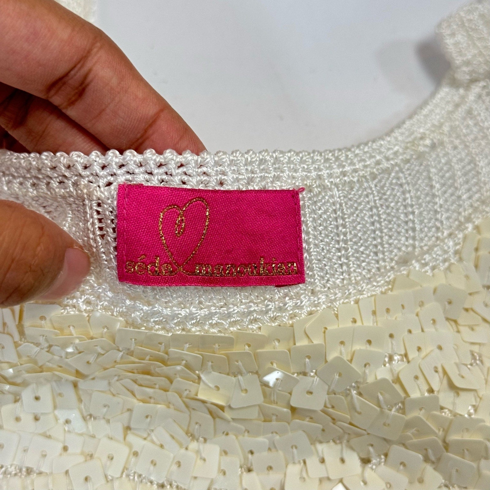 French Vintage 00s knit sequin top (S/M)