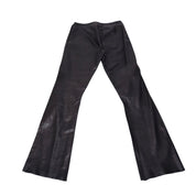 90s Black Genuine Leather Pants (XS)