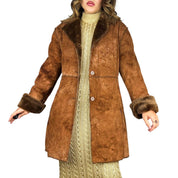 Vintage Furry Faux Sherpa Coat (L)