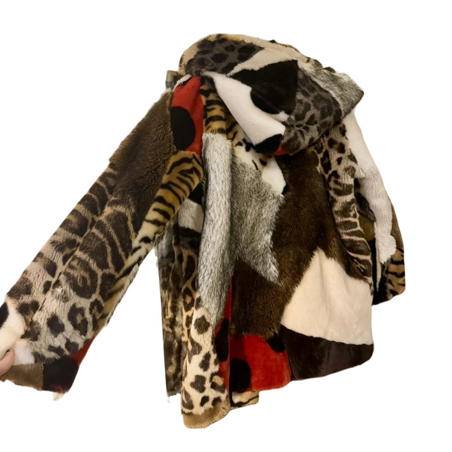 Archival 80s Moschino Faux Fur Coat