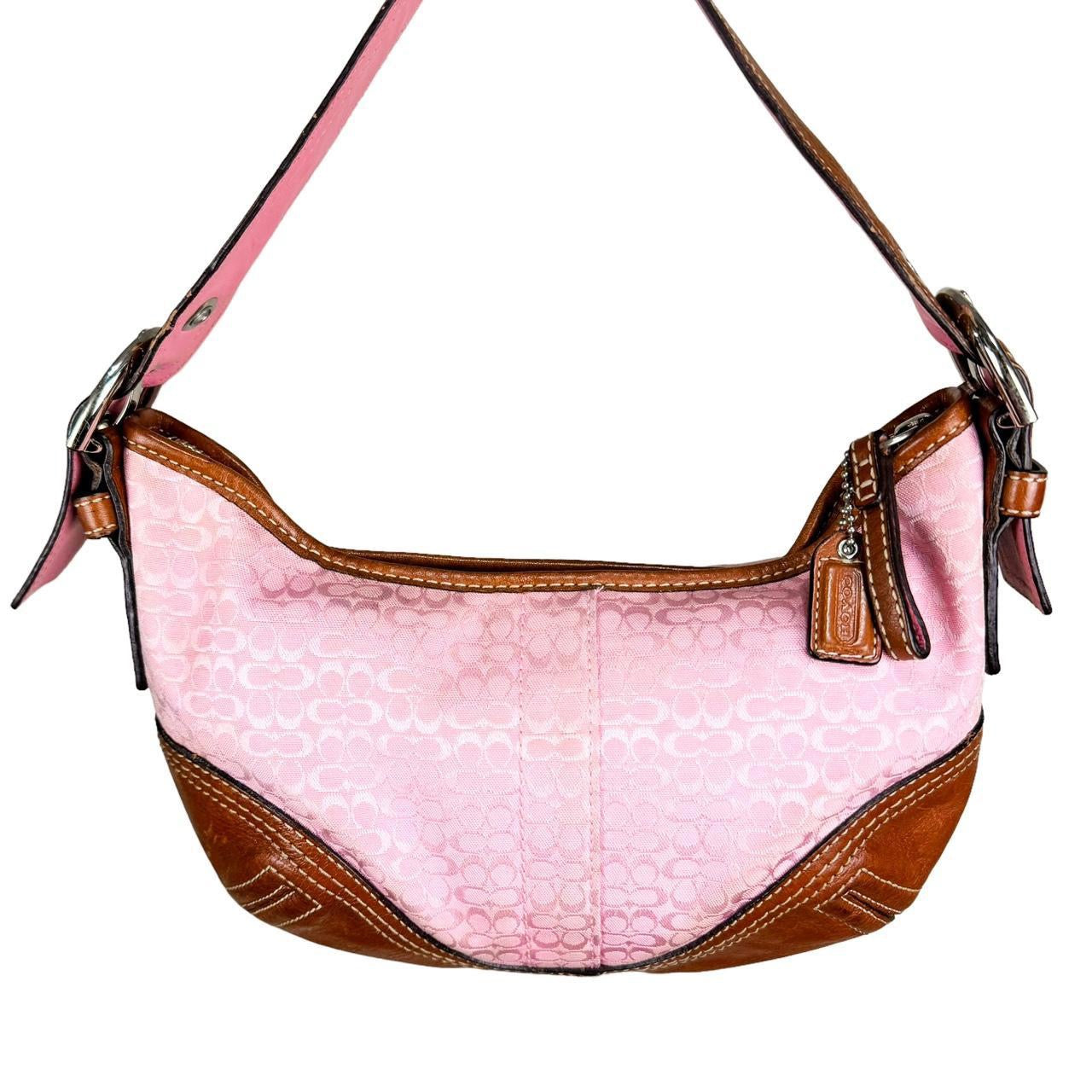Y2K Baby Pink Monogram Coach Bag