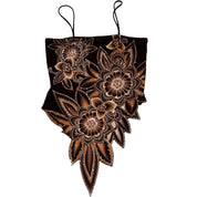 Y2K beaded floral tank top (S/M)